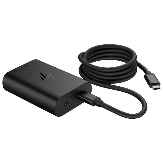 HP 600Q7AA Caricabatterie per Laptop USB-C 65 W con Tecnologia GaN 2 Porte USB-C colore Nero