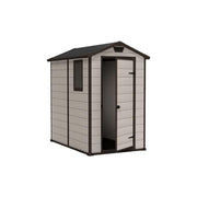Keter 240025 Manor Casetta da Giardino in Resina con Finestra e Pavimento Incluso 130x192x198 cm colore Beige