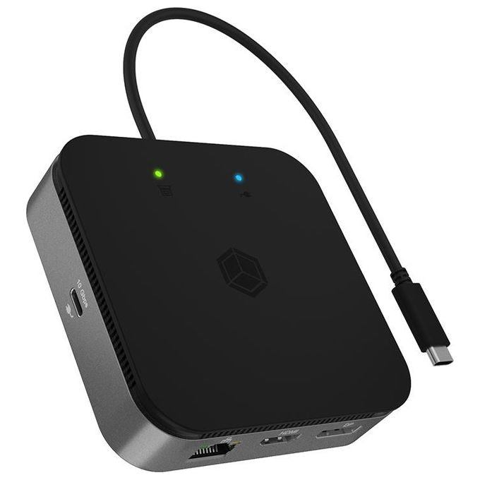 ICY BOX 60790 IB-DK408-C41 Docking Station USB4 40 Gbit-s 60 W 2x Monitor 7680 x 4320 Pixel colore Antracite