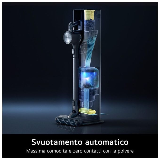LG A9T-PRIME1C CordZero Aspirapolvere Scopa Elettrica senza Fili 260W 60 min 1.05 L Auto-svuotamento Wi-Fi 83 dB colore Beige