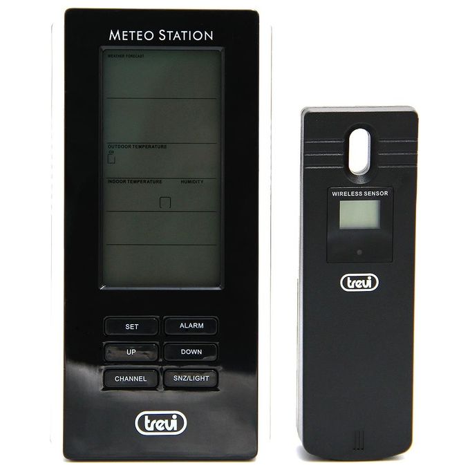Trevi stazione meteo me 3108 rc nero radiocontrollata con sensore esterno senza fili