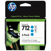 HP 3ED77A DesignJet 712 Cartuccia Originale Inchiostro 29 ml Confezione da 3 pz colore Ciano