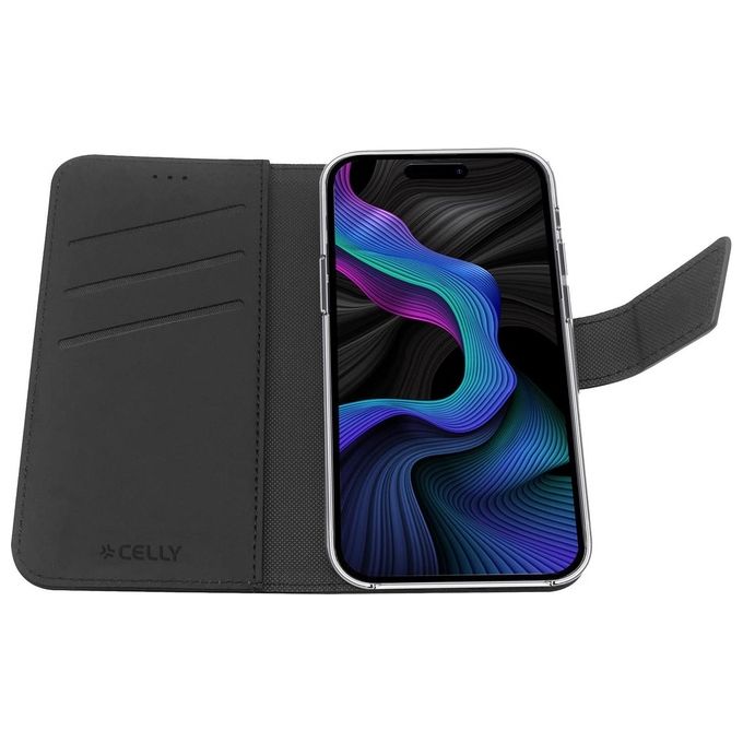Celly Wally Case per iPhone 15 Nero