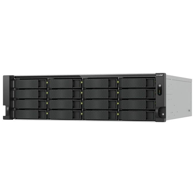 QNAP TS-H1677AXU-RP-R7-32G Server di archiviazione Armadio 3U AMD Ryzen 7 7745 32 GB DDR5 16 bay 2x550W 10GbE colore Nero Grigio