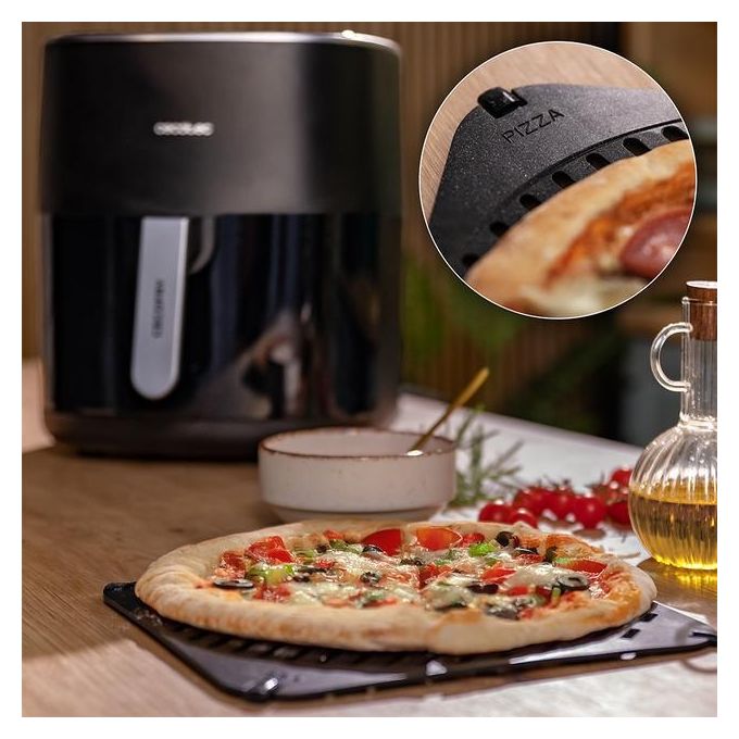 Cecotec A01 EU01 100500 CecofryandGrill Friggitrice ad aria 6,5 L 2200 W 12 programmi display LCD colore Nero