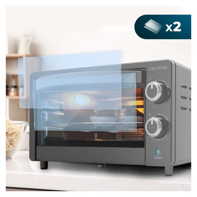 Cecotec 03816 BakeandToast 1090 Forno da Tavolo Elettrico 10 L 1000 W Timer 60 min Temperatura fino a 230 °C colore Nero