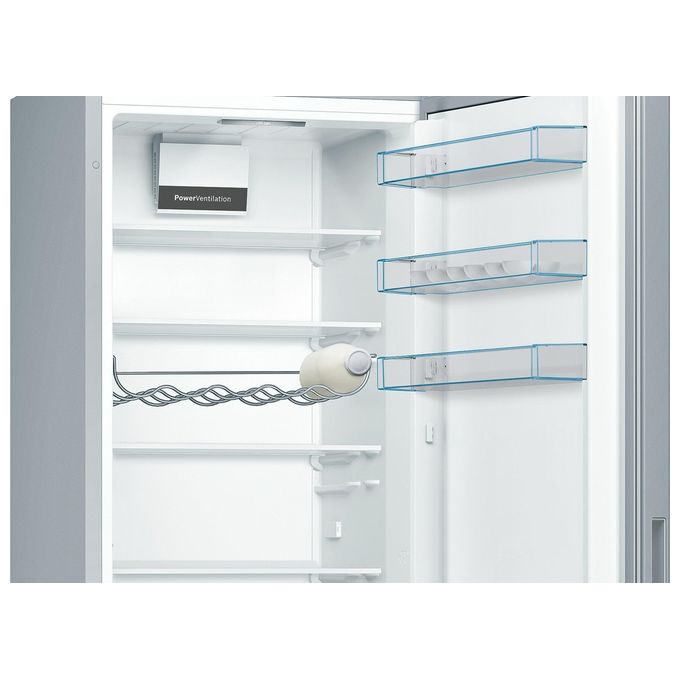 Bosch KGV39VLEAS Serie 4 Frigorifero Combinato 343 L 201 cm Classe E 39 dB Low Frost VitaFresh colore Acciaio Inox