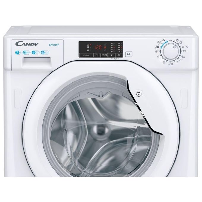 Candy  Smart CBW 27D1E-S Lavatrice da Incasso a carica frontale 7 Kg Classe D 1200 giri 16 Programmi Bianco