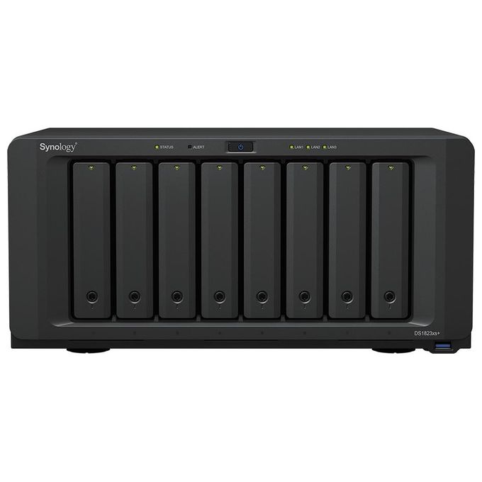 Synology DS1823XS+ DiskStation DS1823XS+ Server NAS Ryzen Embedded V1780B 8 GB DDR4 8 Bay SATA M.2 4x 10GbE Nero