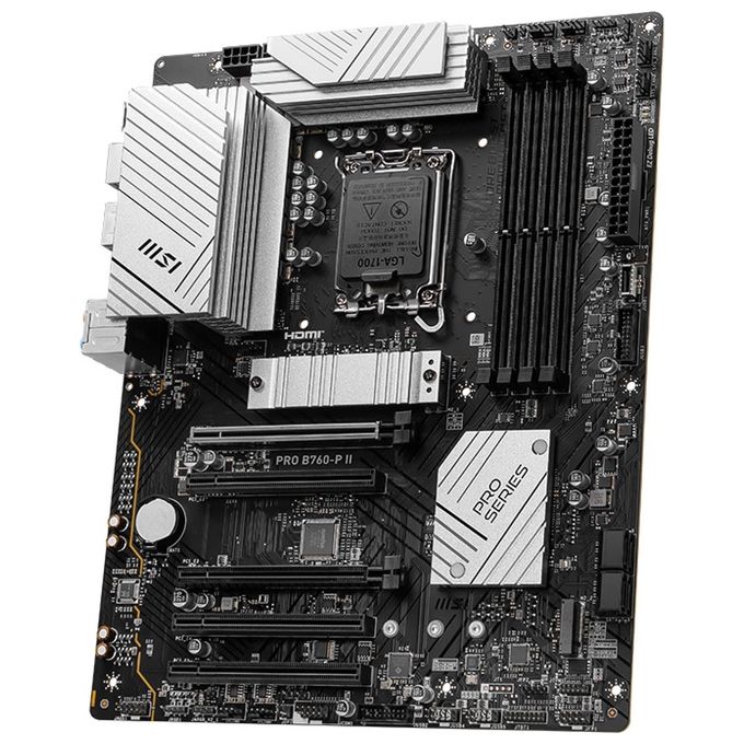 MSI PRO B760-P II Scheda Madre Intel B760 LGA 1700 ATX DDR5 4x DIMM 256 GB 7000 MHz 2.5G LAN colore Nero