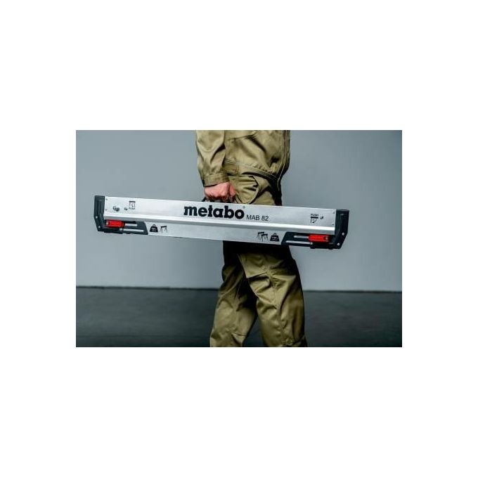 Metabo 626990000 MAB 82 Cavalletti da Lavoro Regolabili in Altezza con Supporti Laterali 590 kg per Singolo Cavalletto colore Nero Metallico