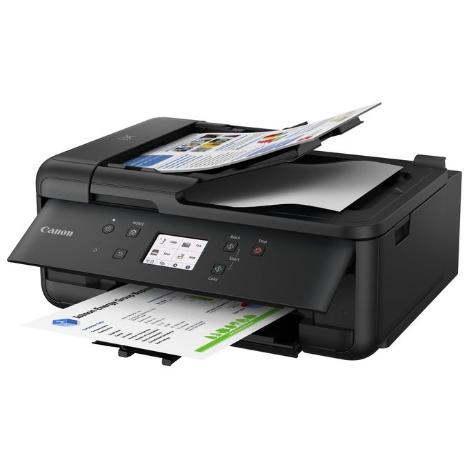 Canon PIXMA TR7650 Stampante Multifunzione 4 in 1 Getto d'Inchiostro 5 Cartucce Wi-Fi Stampa Fronte Retro Automatica ADF LCD Touch 4800 x 1200 DPI colore Nero