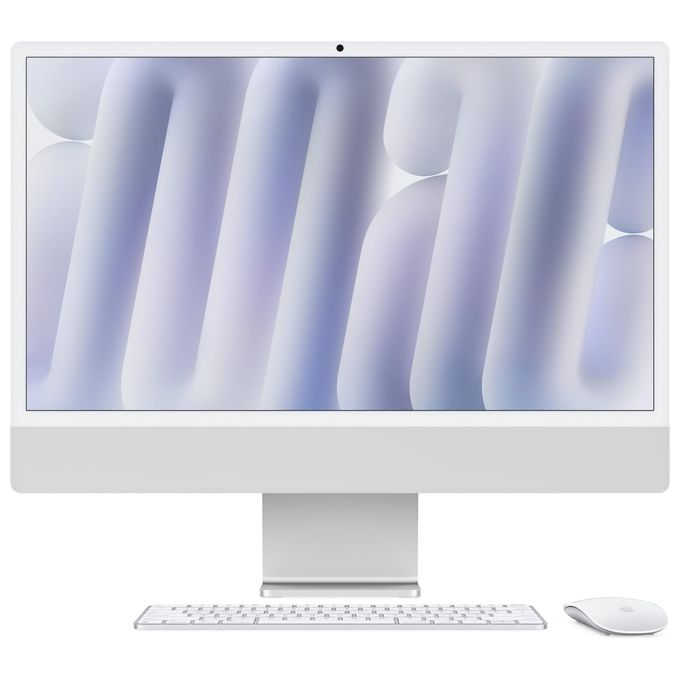 Apple MWUU3T-A iMac 24'' PC All-in-one Chip M4 CPU 10-core GPU 10-core 16GB RAM 256GB SSD macOS Sequoia colore Argento