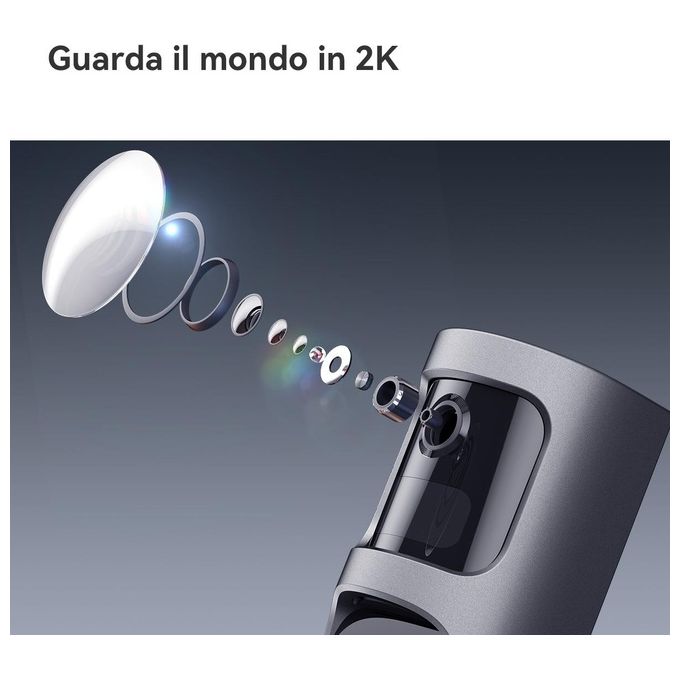 Imou DB-2SP-3T0W-DS2S Doorbell 2S Kit Videocitofono Wi-Fi 2K 3MP Batteria 5000 mAh Visione Notturna IR colore Nero
