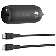 Belkin CCA004BT1MBK-B5 Caricabatterie da Auto 30W con Porta USB-C PPS e Cavo USB-C a Lightning 1 m colore Nero