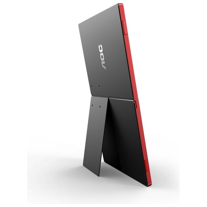 AOC 16G3 Monitor portatile da gaming 15.6'' IPS Full HD 144 Hz FreeSync USB-C HDMI colore Nero Rosso