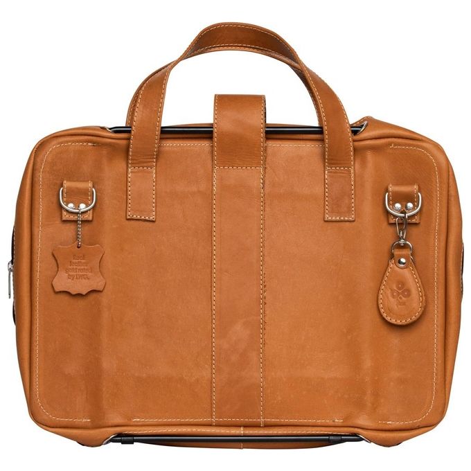 R-Go Tools RGOAVLAPBR Borsa per Laptop Ergonomica con Supporto Integrato Regolabile in Altezza 39,6 cm (15.6'') 2 Scomparti Pelle Pieno Fiore Colore Marrone