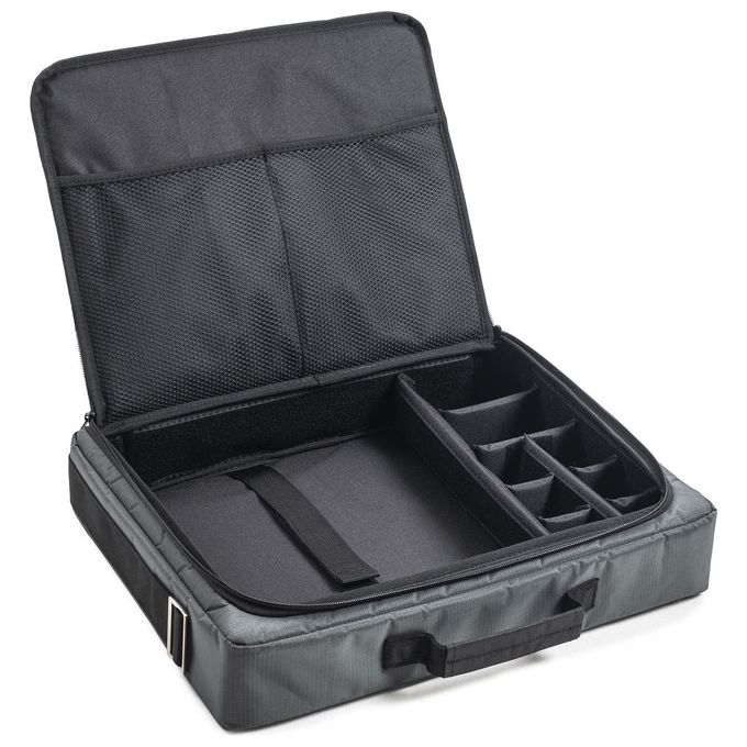 BandW Cases TEX.210.RPD Custodia per Attrezzi in Poliestere Idrorepellente con Scomparti Flessibili e Tracolla Regolabile colore Grigio