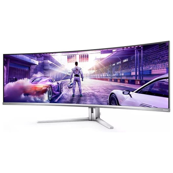 Philips 49M2C8900L-00 Evnia Monitor Gaming Curvo 49'' QD-OLED Dual QHD 5120x1440 144 Hz 0,03 ms HDR400 AMD FreeSync Premium Pro colore Bianco