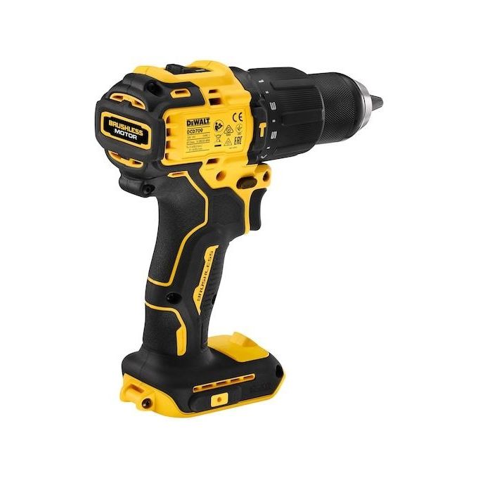 DeWALT DCD709N-XJ Trapano Avvitatore a Impulsi 18 V 2 Velocita' 65 Nm 1650 rpm Tipo Motore Senza Spazzole colore Nero Giallo