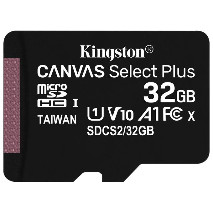 Kingston Canvas Select Plus SDCS2-32GBSP Scheda microSD Classe 10, senza Adattatore SD, 32 GB