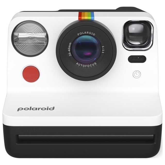 Polaroid 9072 Now Gen 2 Fotocamera a Stampa Istantanea Autofocus Doppia Esposizione Flash Integrato USB-C colore Bianco e Nero