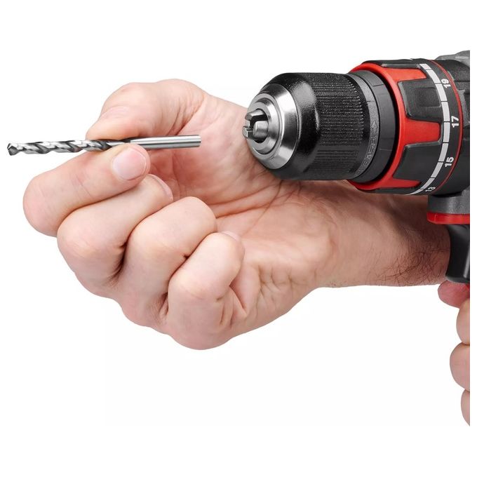 Einhell 4514211 TP-CD 18-60 Li-i BL Trapano avvitatore a percussione a batteria 18 V 2,0 Ah motore brushless mandrino 13 mm luce LED inclusa valigetta colore Nero