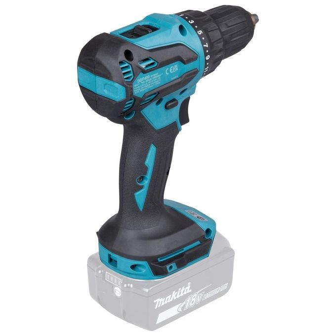 Makita DDF490Z Trapano Avvitatore Brushless Velocita' 1900 rpm Coppia 65 Nm 20 Impostazioni Colore Blu Nero