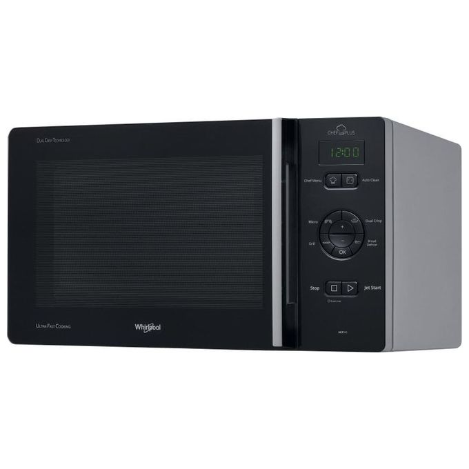 Whirlpool MCP 345 SL Forno a Microonde con Grill Capacita' 25 Litri Potenza 800 W Funzione Crisp Jet DeFrost Display Digitale Silver