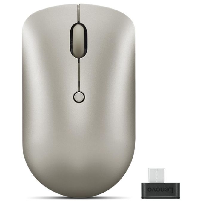 Lenovo 540 Mouse Wireless Compatto con Ricevitore Usb-C Sabbia