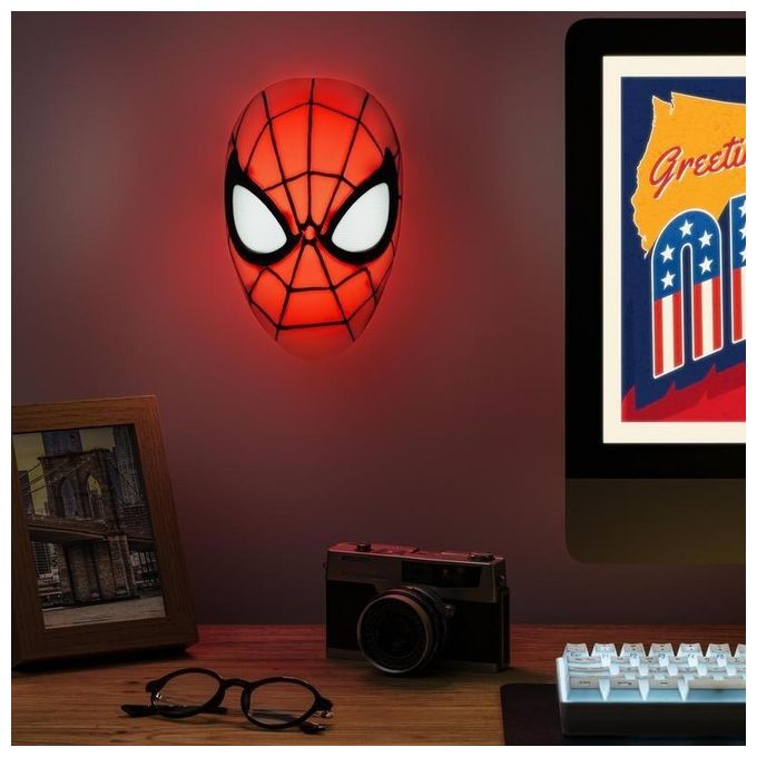 Paladone PP11357SPM Spider-Man Mask Light Lampada Decorativa Marvel Licenza Ufficiale colore Rosso
