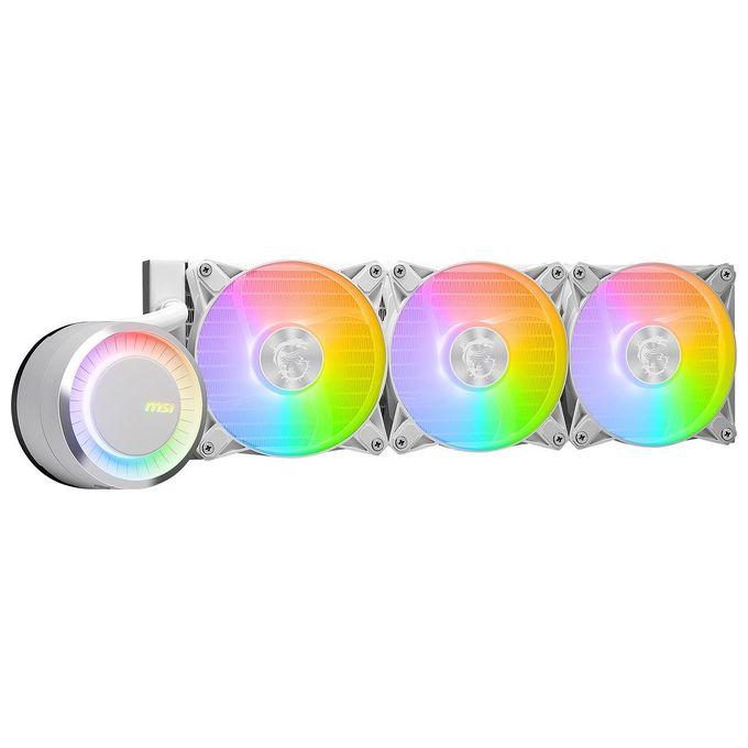 MSI MAG CORELIQUID E360 MAG CORELIQUID E360 Kit di raffreddamento a liquido 3 ventole 120 mm ARGB sincronizzabile testata rotabile 270° colore Nero
