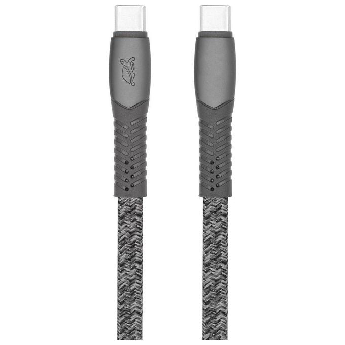 Rivacase Cavo di Ricarica Piatto In Nylon Resistente Type-C - Type-C 1.2mt Grigio