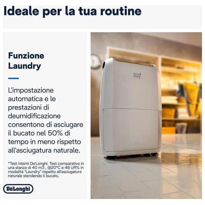 Delonghi deumidificatore ddsx225 25l 24h filtro bio silver funzione laundry antigelo