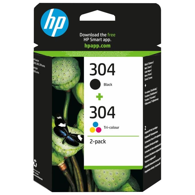 HP 304 Cartuccia Inchiostro Combo 2-Pack Nero con Tricromia
