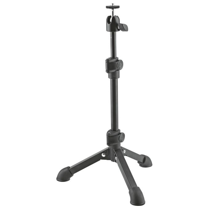 König and Meyer 19782 Supporto da Tavolo per Fotocamera in Acciaio con Testa Girevole 360° e Inclinazione 0-90° 1-4'' colore Nero