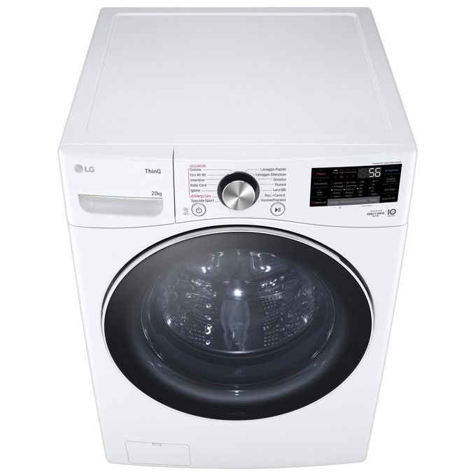 LG Serie P3 F0P3020TSWC Lavatrice libera  installazione XL 20Kg AI DD Classe B 1000 giri TurboWash 360 Vapore Wi-Fi Bianco