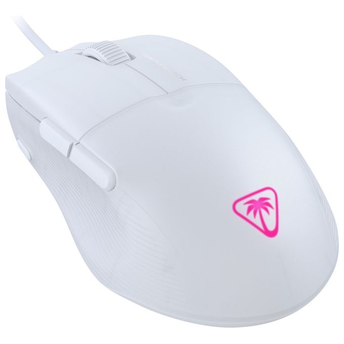 Turtle Beach TBM-1001-15 Pure SEL Mouse da gioco Ultraleggero 49 g Sensore PixArt 8K DPI Interruttori Meccanici 20 Milioni di Clic Cavo 1.8 m RGB AIMO colore Bianco