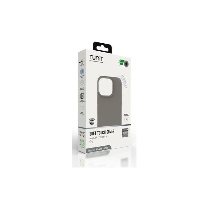 Tunit Clear Cover per iPhone 16 Pro Soft Touch in Silicone con MagSafe Cley