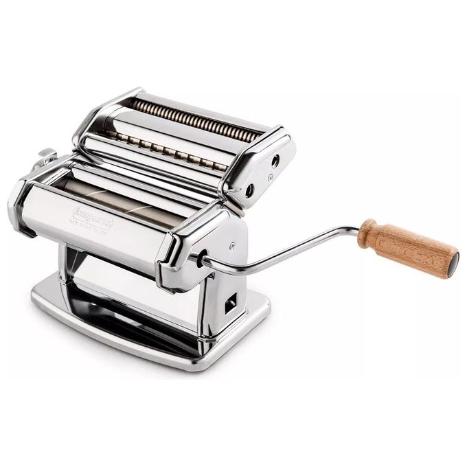 Imperia 4140 iPasta Classica Macchina per Pasta Manuale Rulli Zigrinati 6 Spessori Taglierina Duplex colore Silver