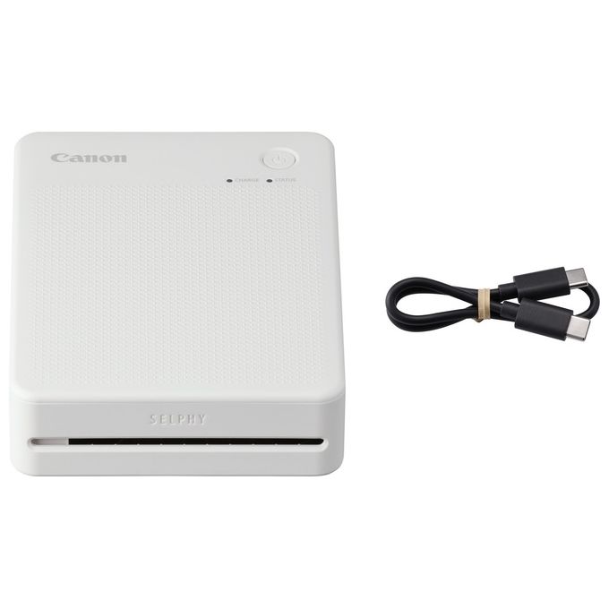 Canon QX20-WH SELPHY QX20 Stampante Fotografica Portatile Sublimazione Wi-Fi USB-C 2 Formati Adesivi colore Bianco