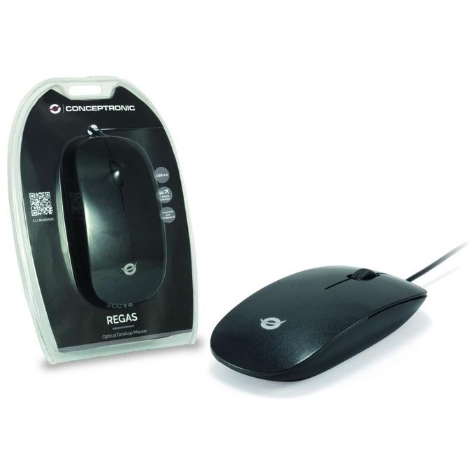 Conceptronic Optical Desktop Mouse 800dpi Dark Grey