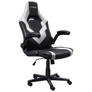 Trust GXT 703W RIYE Sedia Gaming Universale braccioli regolabili portata 140 Kg sollevamento classe 4 colore Nero Bianco