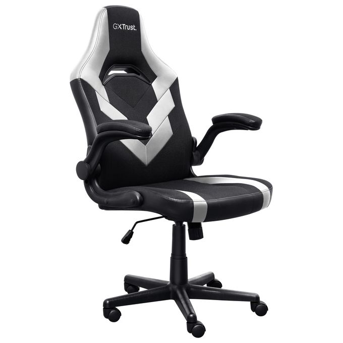 Trust GXT 703W RIYE Sedia Gaming Universale braccioli regolabili portata 140 Kg sollevamento classe 4 colore Nero Bianco