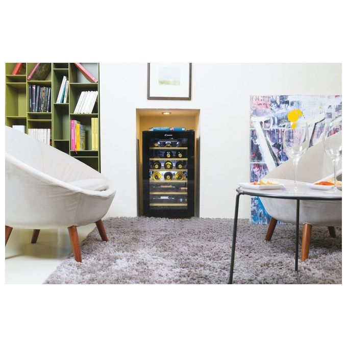 Candy CWCEL 210-N DiVino Cantinetta Vino 21 Bottiglie Classe G 39 dB Libera Installazione colore Nero