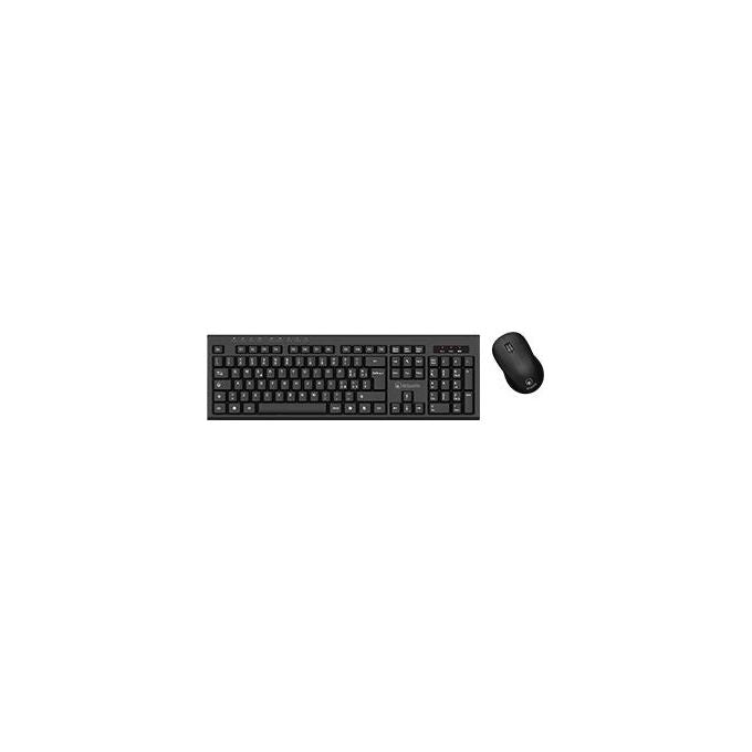 Atlantis Land KIT_ Basic 300W P013-AX280GM Tastiera MM Wireless con Mouse Ottico Wireless 3 TastiScroll Ricevitore Nano-Size Usb Nero