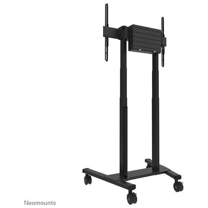 Neomounts W127366252 FL55-875BL1 Carrello TV Motorizzato per Display 55-100 Pollici VESA 100x100-800x600 Altezza Regolabile con Telecomando Ruote Bloccabili Fino a 110 Kg colore Nero