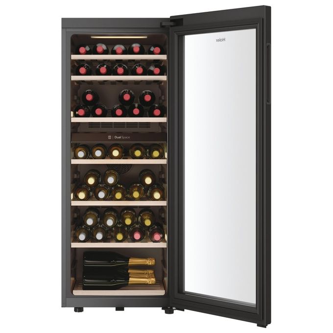 Haier HWS77GDAU1 Wine Bank 50 Serie 7 Cantinetta Vino 77 Bottiglie 2 Zone WiFi Classe G 37 dB colore Nero