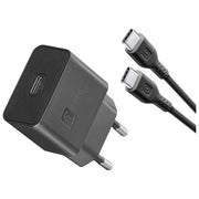 Cellularline ACHSMKITC2CPD25WK Super Fast Charger Kit Caricabatterie da Rete 25W USB-C Samsung con Cavo USB-C to USB-C 100 cm colore Nero