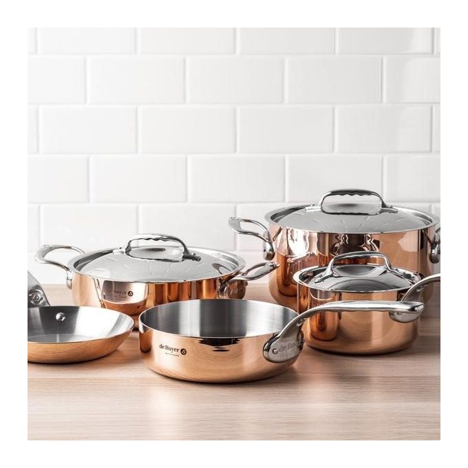 De Buyer Prima Matera Pentolino Rame-Inox 24cm Conico per Induzione